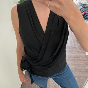 H&M, Size 6, Black Tank Top with Side Knot
